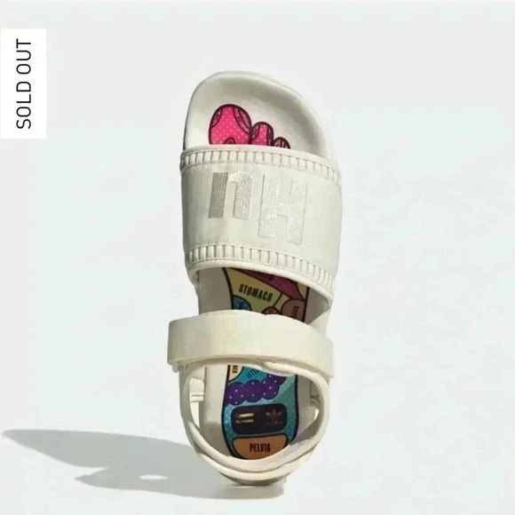 Adidas × Pharrell Williams Adilette 2.0 Sandals Cream NEW - Picture 4 of 8